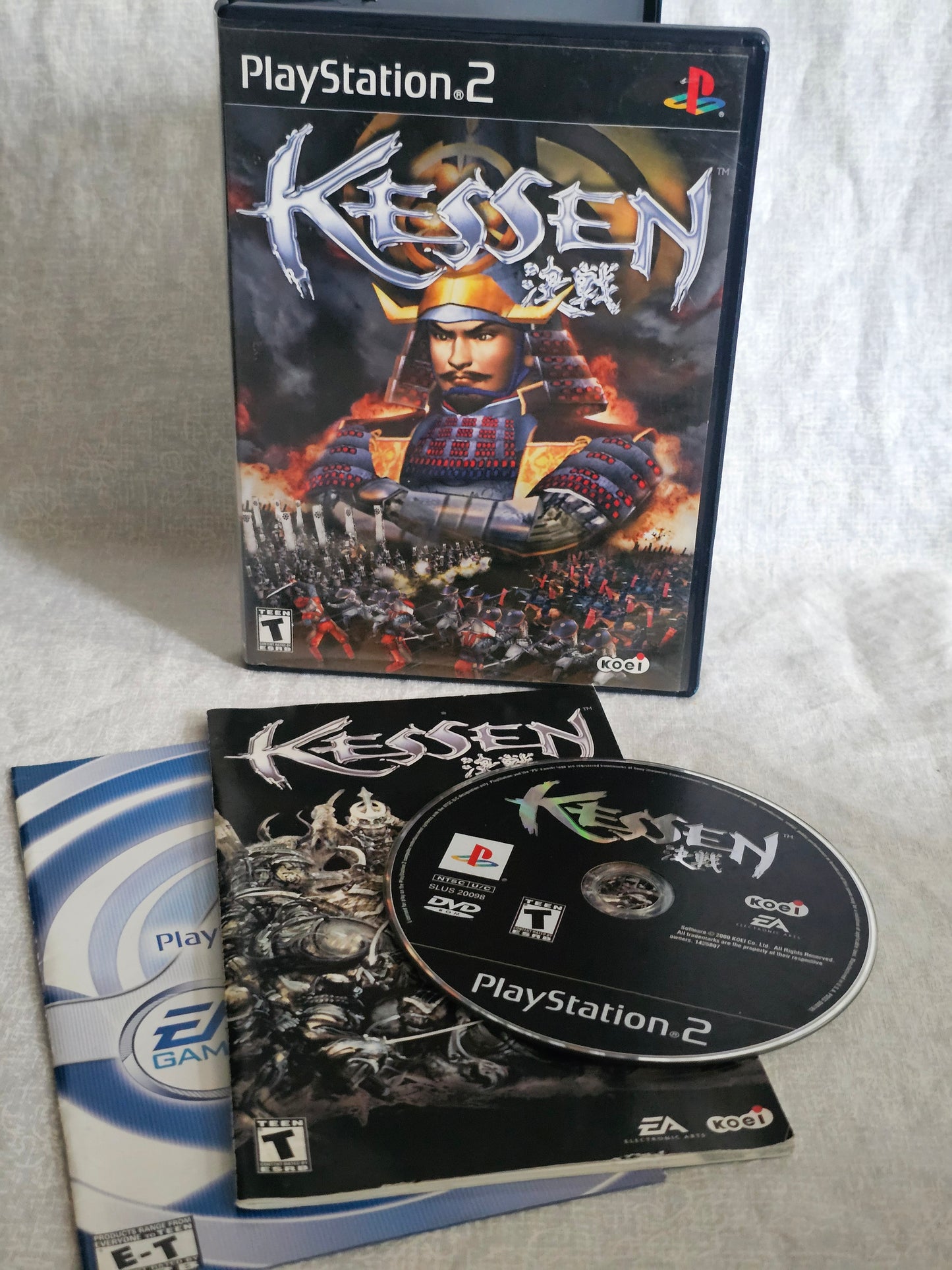 Kessen 1 (Sony PlayStation 2, 2000) Complete With Registration Card and Manuel