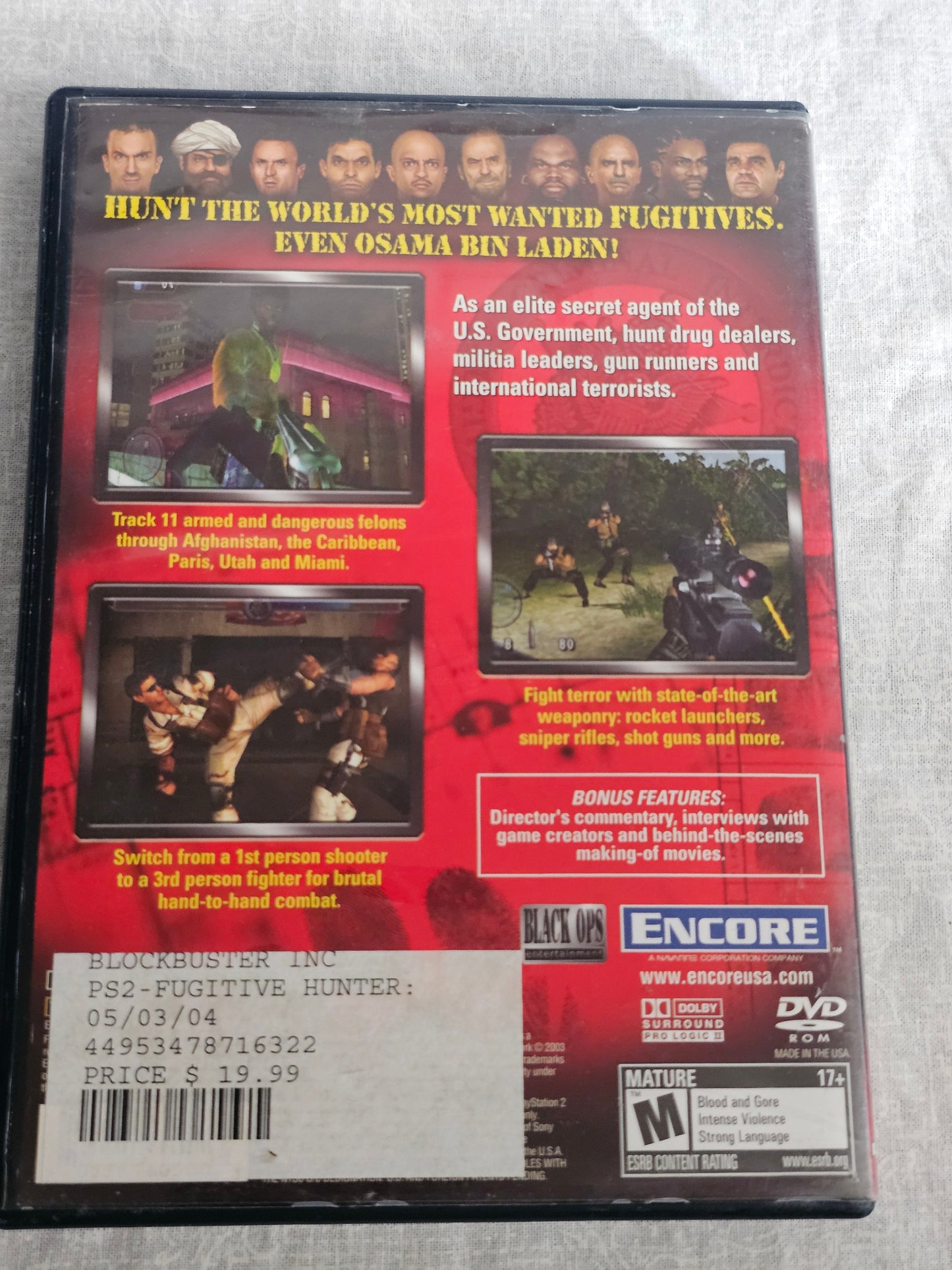 Fugitive Hunter: War on Terror (Sony PlayStation 2, 2003)