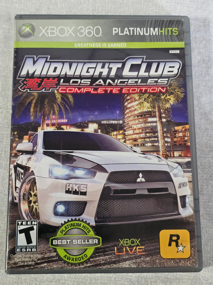 Midnight Club: Los Angeles - Complete Edition (Microsoft Xbox 360, 2009) CIB