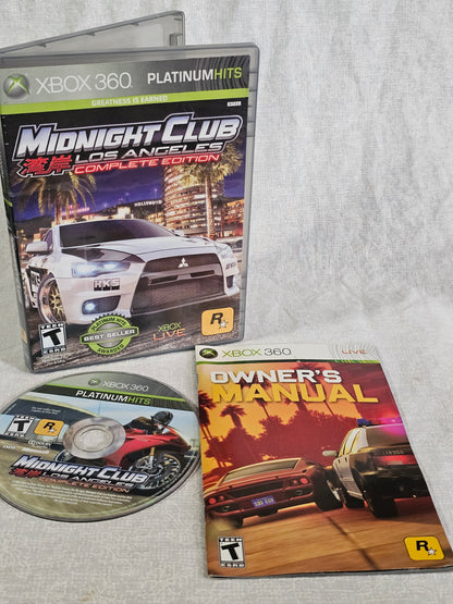 Midnight Club: Los Angeles - Complete Edition (Microsoft Xbox 360, 2009) CIB