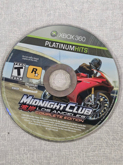 Midnight Club: Los Angeles - Complete Edition (Microsoft Xbox 360, 2009) CIB