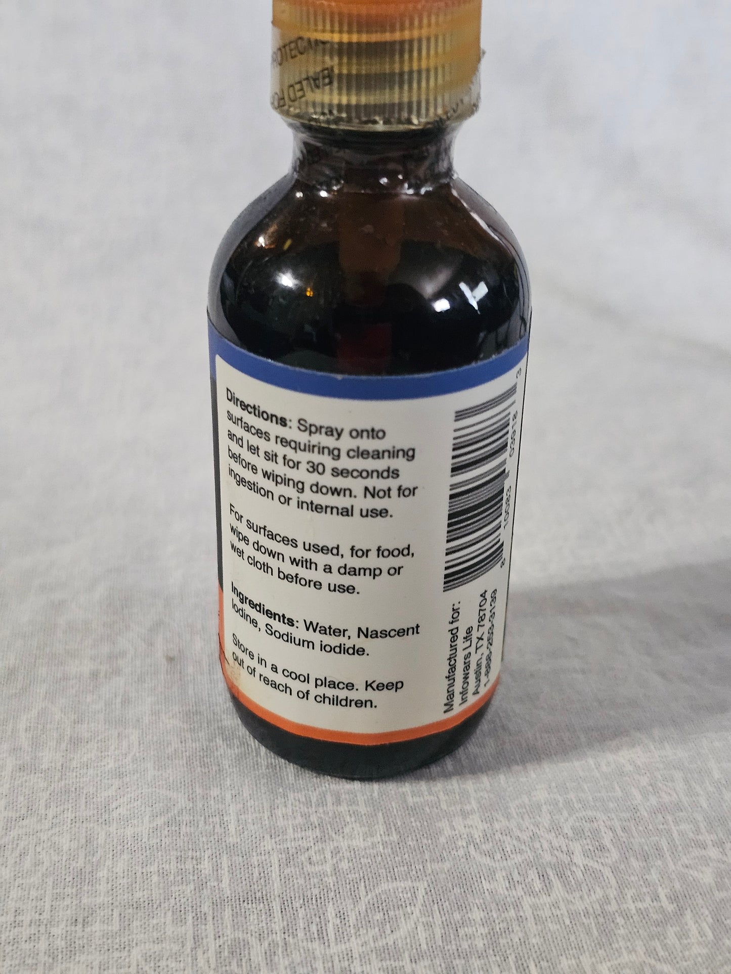 Infowars Nascent Iodine Surface Spray Cleaning Agent 2oz Factory Sealed