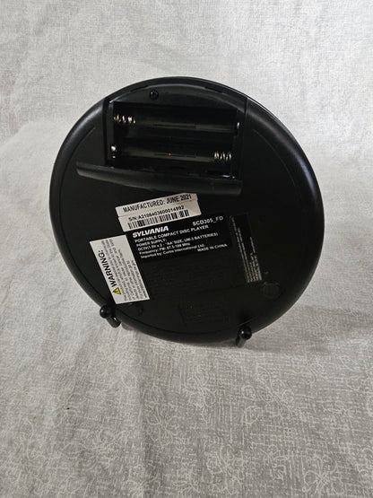 Sylvania Personal Compact Portable CD Player Black with Stereo Earbuds