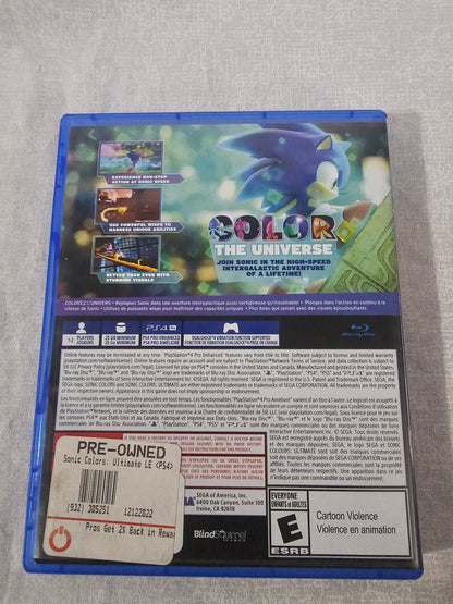Sonic Colors Ultimate Standard Edition Sony PlayStation 4