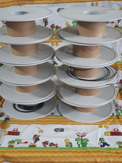 10-Pack Bambu Lab Reusable Filament Spools Empty Black w/ RFID - OEM AMS Compatible