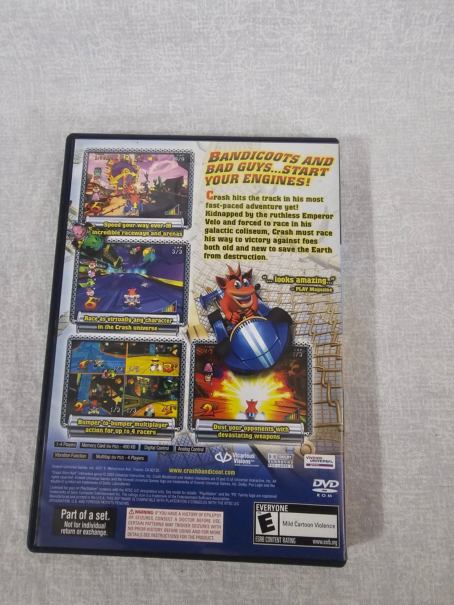 Crash Nitro Kart (Sony PlayStation 2, PS2) Multiplayer