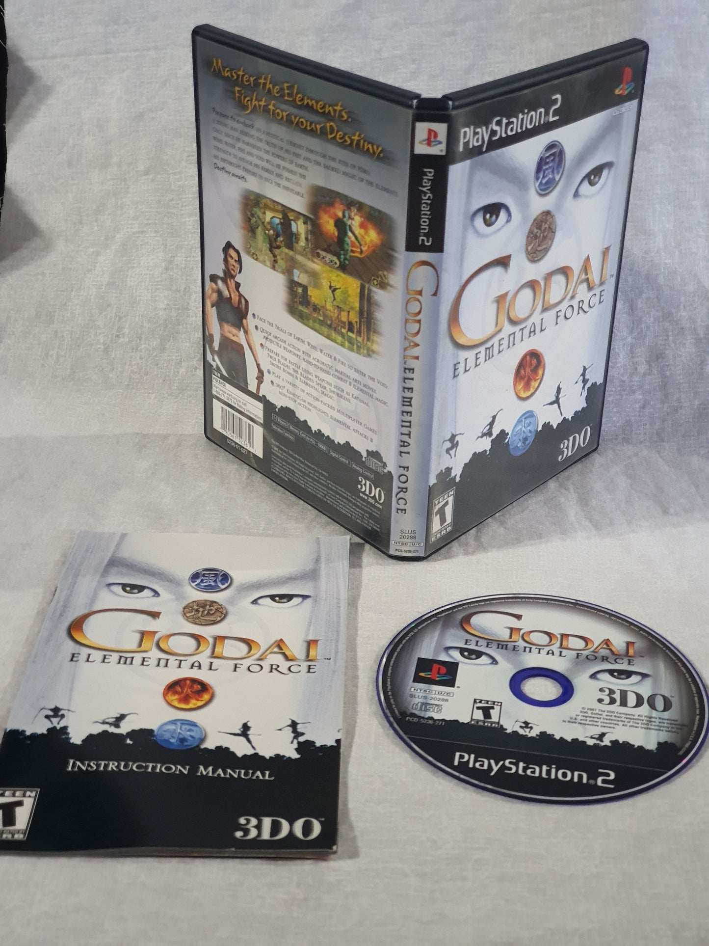 Godai Elemental Force - Sony PlayStation 2 PS2 - CIB Complete - Tested