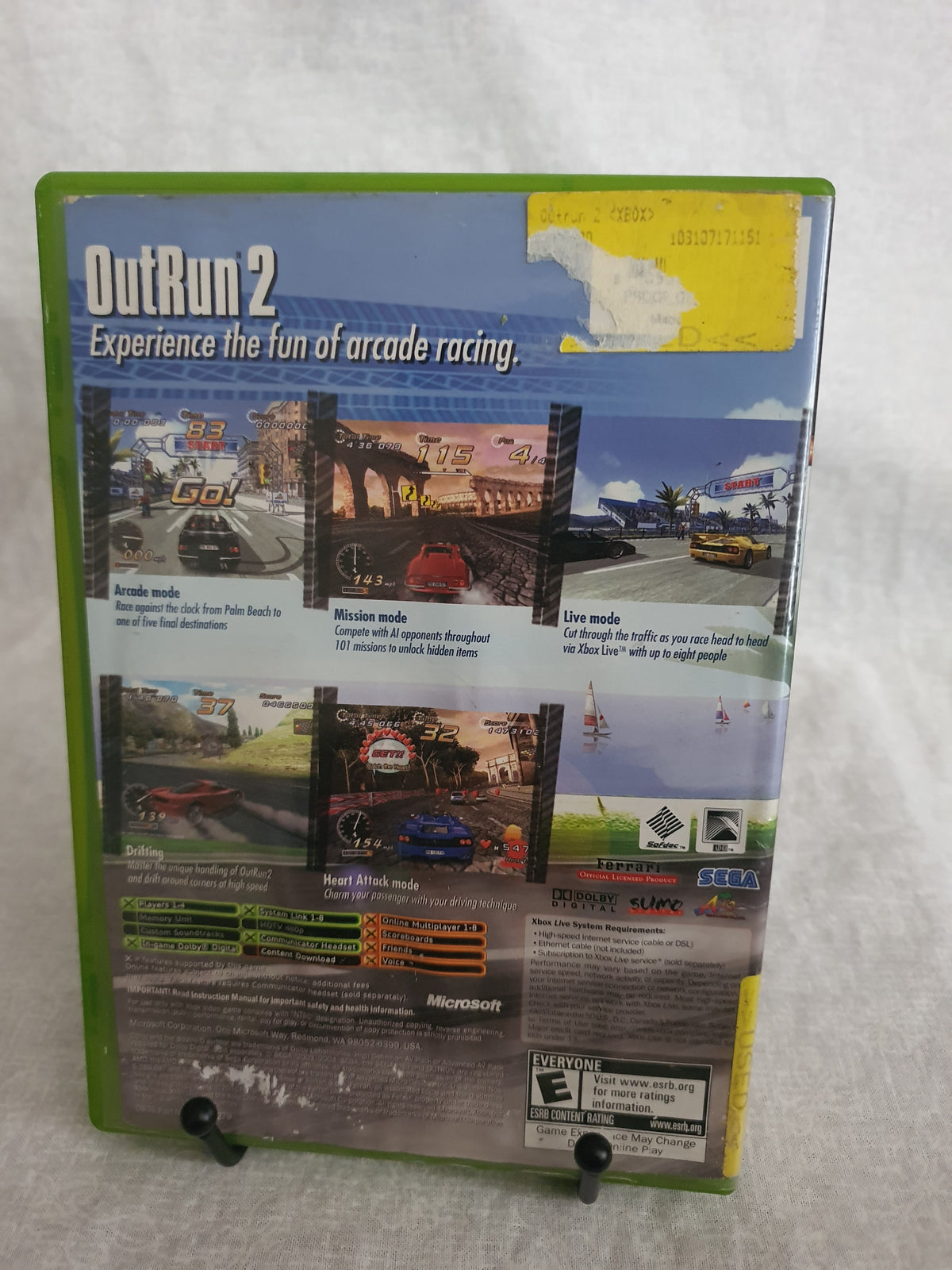 OutRun 2 (Microsoft Xbox, 2004) CIB Case & Artwork Worn - Disc Very Good Tested