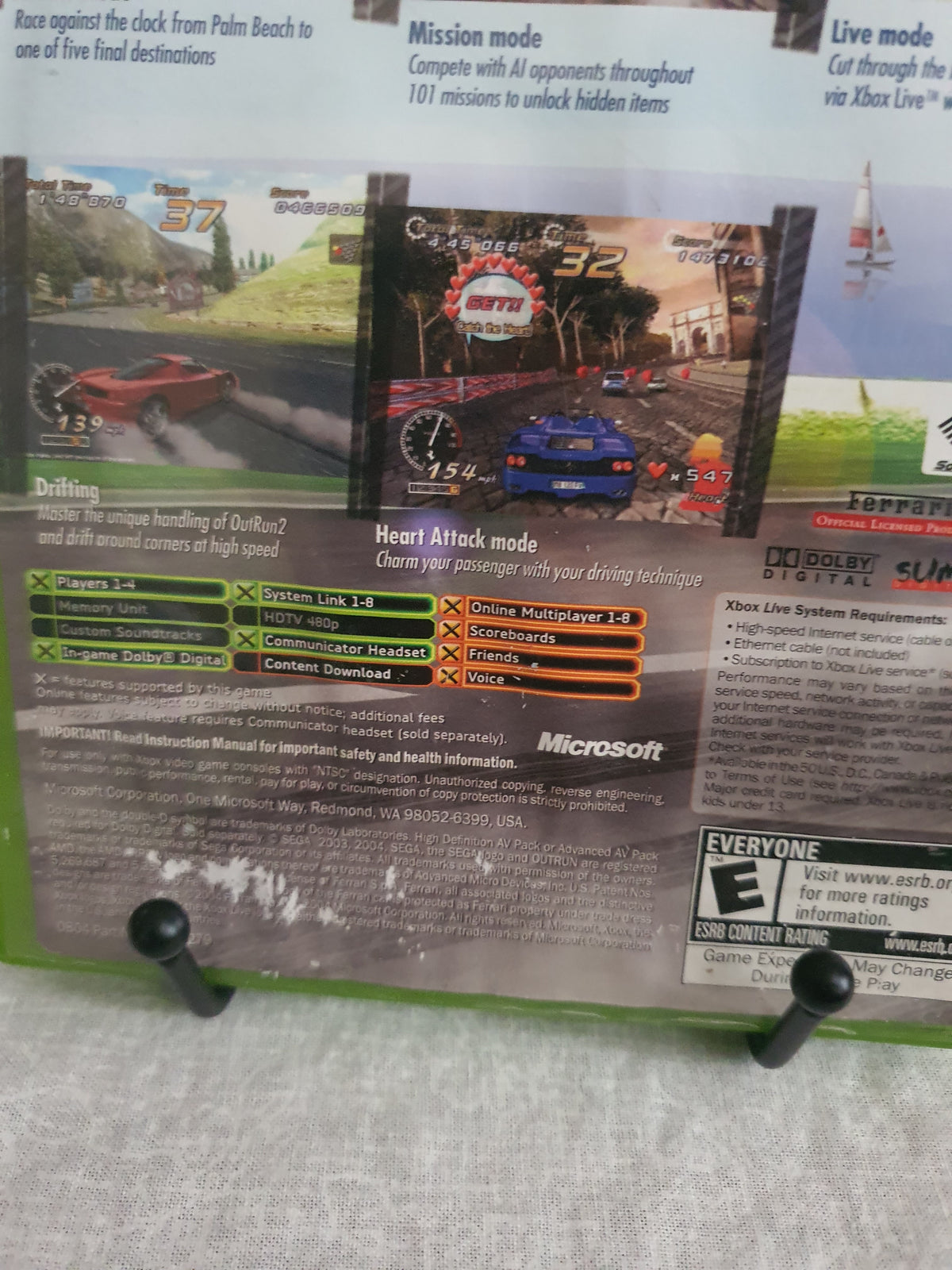 OutRun 2 (Microsoft Xbox, 2004) CIB Case & Artwork Worn - Disc Very Good Tested