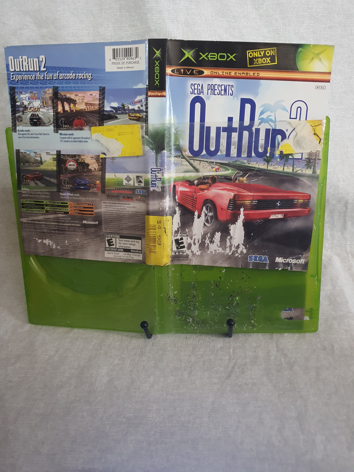 OutRun 2 (Microsoft Xbox, 2004) CIB Case & Artwork Worn - Disc Very Good Tested