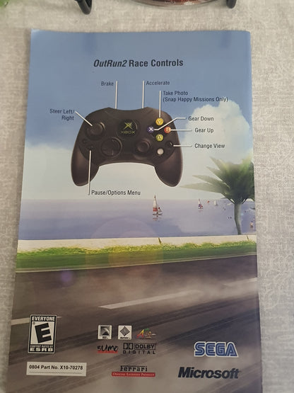 OutRun 2 (Microsoft Xbox, 2004) CIB Case & Artwork Worn - Disc Very Good Tested