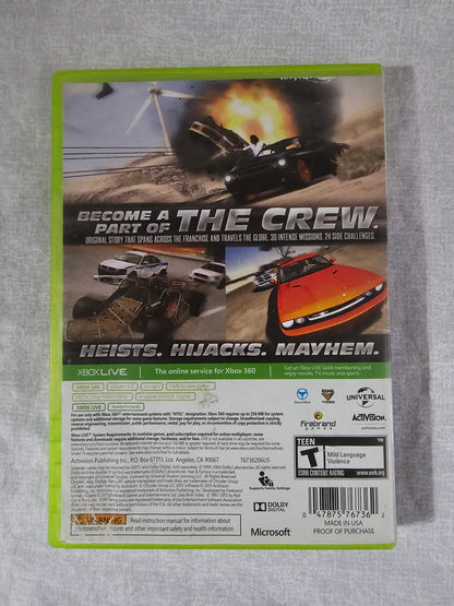 Fast & Furious: Showdown (Xbox 360, 2013) Game Disc Very Good