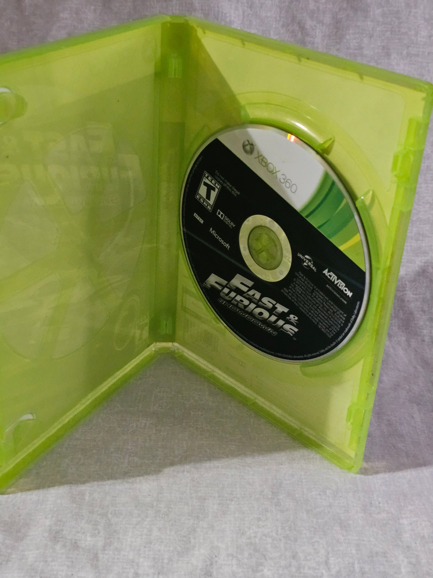 Fast & Furious: Showdown (Xbox 360, 2013) Game Disc Very Good