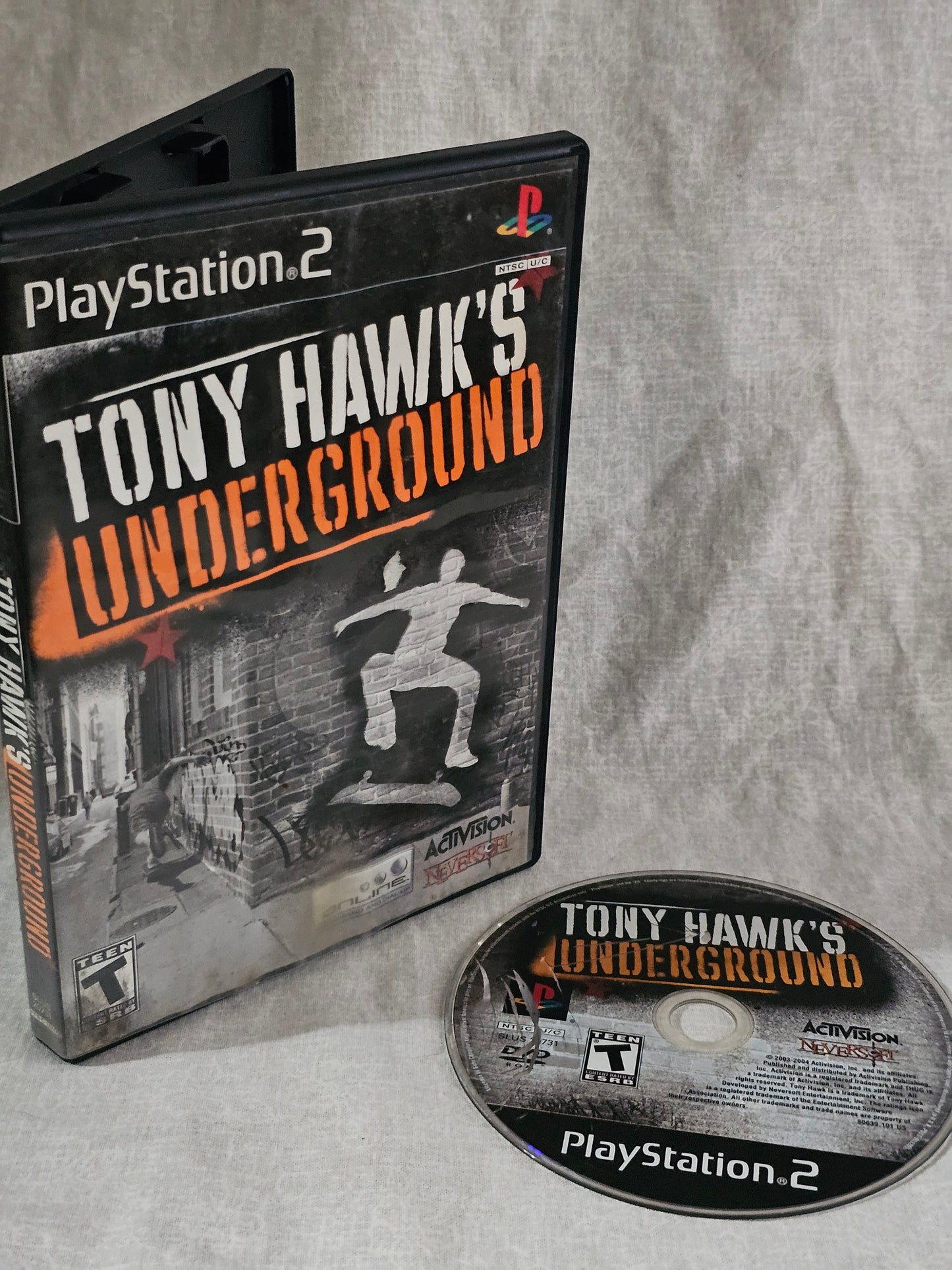 Tony Hawk's Underground Sony Playstation 2 PS2 Black Label Clean Video Game Disc (Copy)