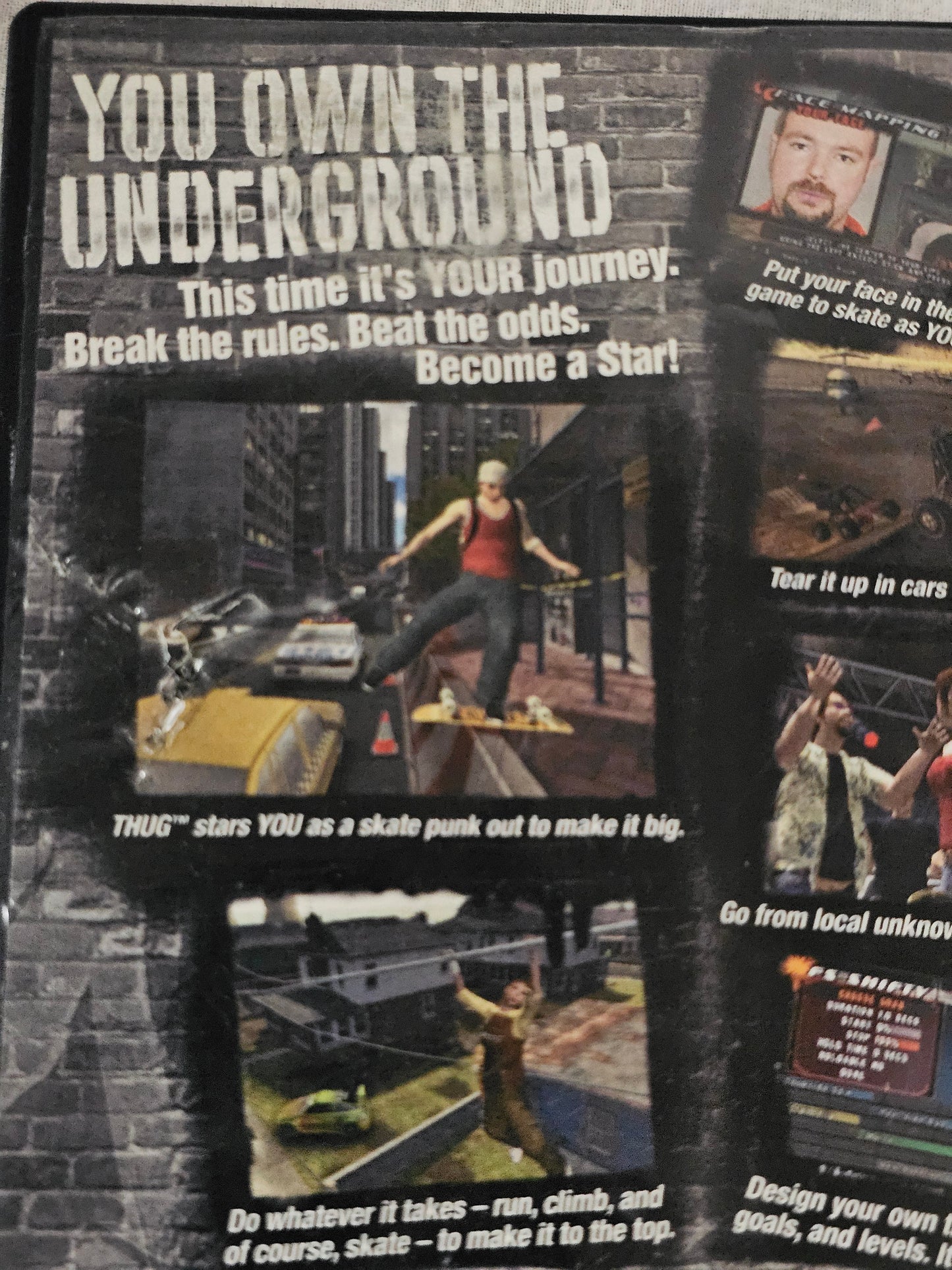 Tony Hawk's Underground Sony Playstation 2 PS2 Black Label Clean Video Game Disc (Copy)