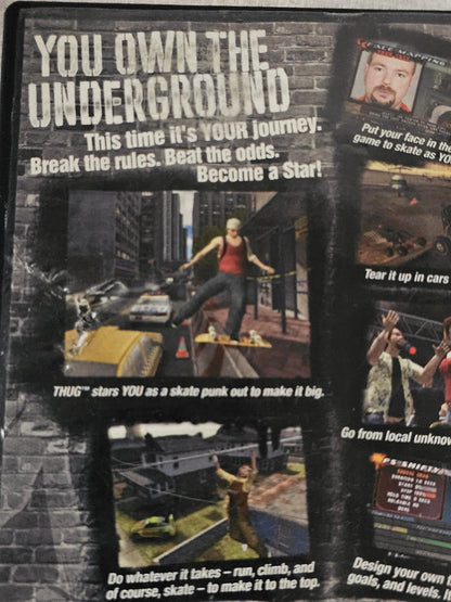 Tony Hawk's Underground Sony Playstation 2 PS2 Black Label Clean Video Game Disc (Copy)