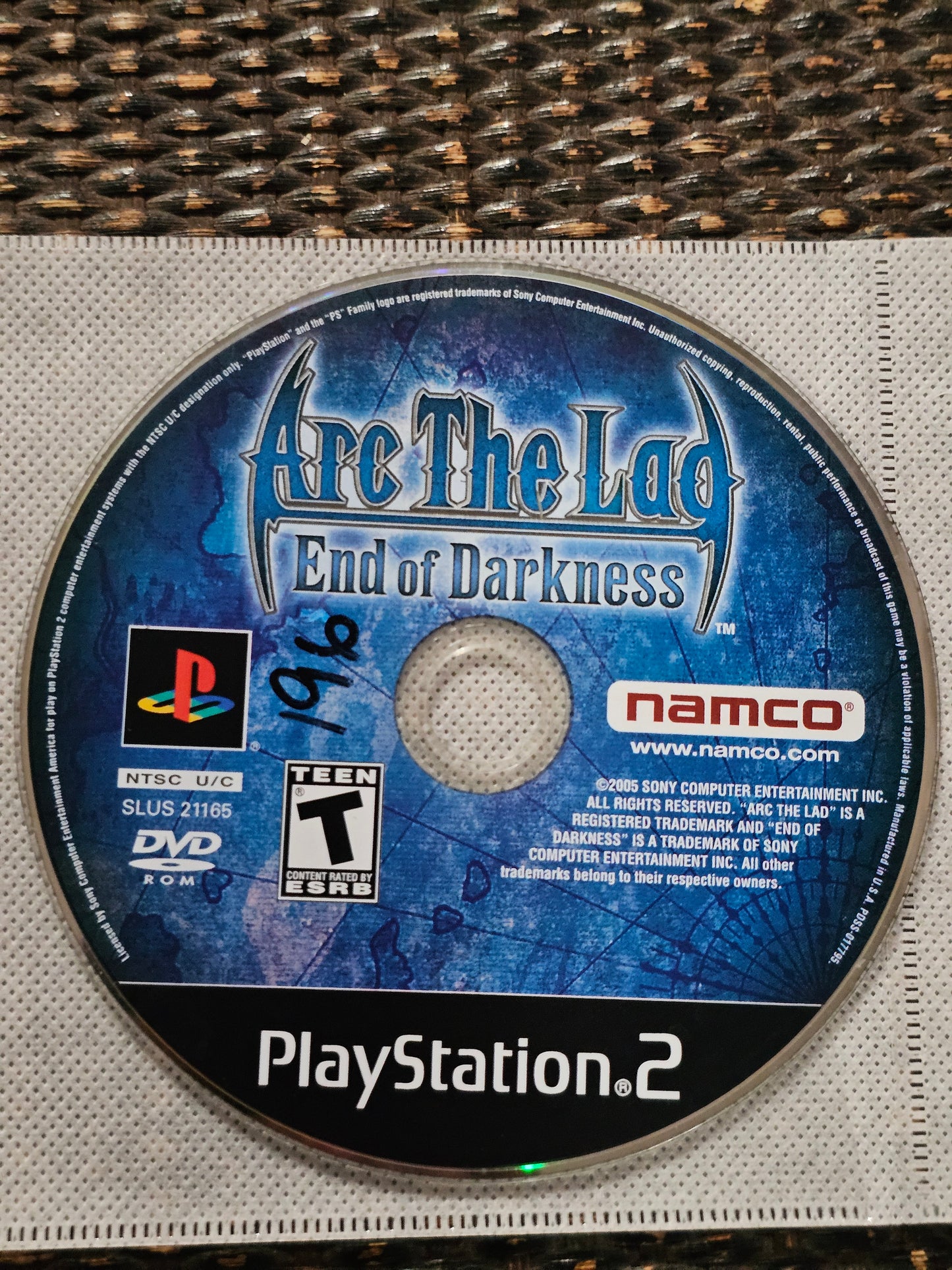 Arc the Lad: End of Darkness (Sony Playstation 2 PS2, 2005) Game Disc Very Good