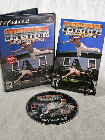 Backyard Wrestling Don't Try This at Home (Sony PlayStation 2, 2003) Complete PS2 CIB Y2K Retro Gaming