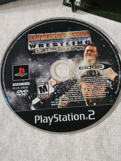 Backyard Wrestling Don't Try This at Home (Sony PlayStation 2, 2003) Complete PS2 CIB Y2K Retro Gaming