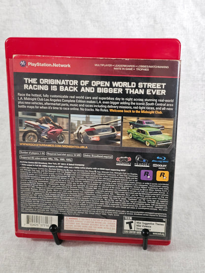 Midnight Club: Los Angeles Complete Edition PS3 Sony PlayStation 3 2009