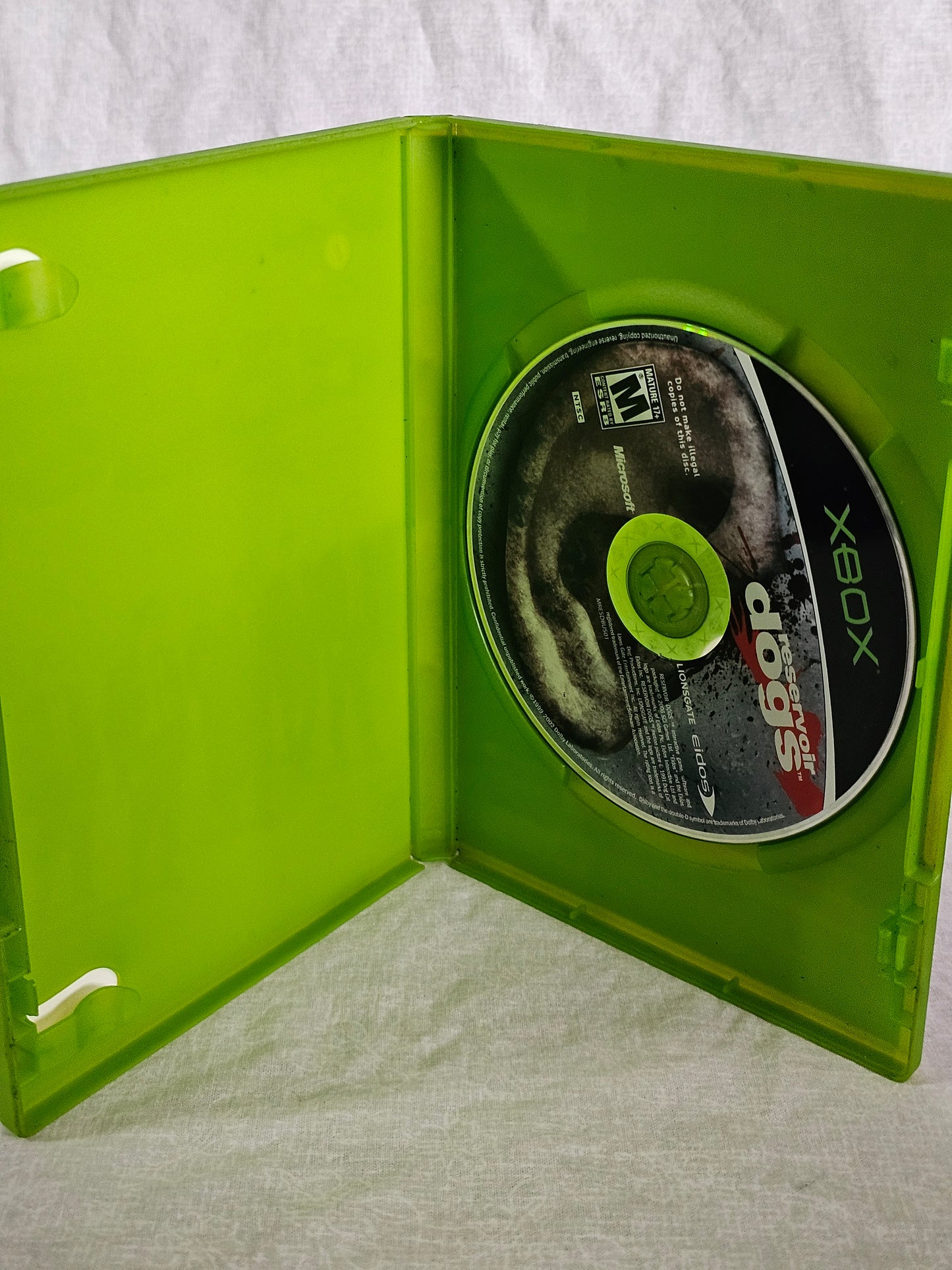 Reservoir Dogs Original (Microsoft Xbox, 2006) Disc Very Good