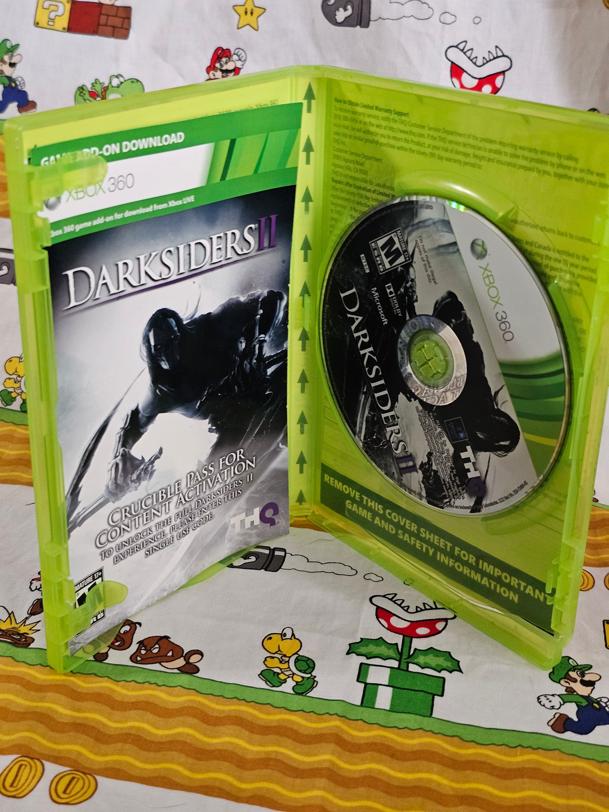 Darksiders II (Microsoft Xbox 360, 2012) Complete CIB Tested & Working - Action Adventure RPG - Death Sequel - Good Disc+Case+Manual - THQ