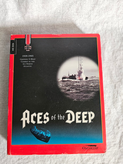 Aces of the Deep Big Box PC Game - Command Edition - WWII German U-Boat Submarine Simulation - Dynamix Sierra 1994/95 Rare Vintage Complete