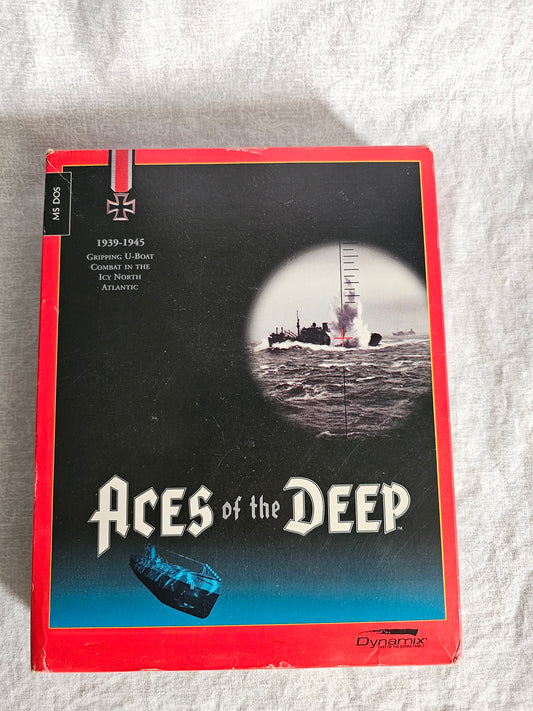 Aces of the Deep Big Box PC Game - Command Edition - WWII German U-Boat Submarine Simulation - Dynamix Sierra 1994/95 Rare Vintage Complete