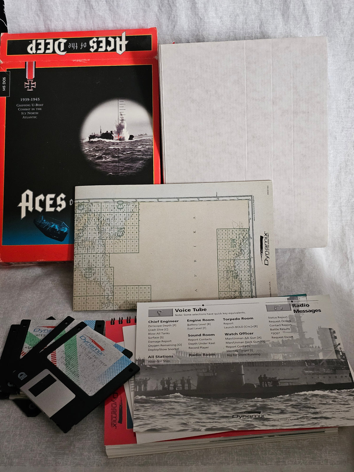 Aces of the Deep Big Box PC Game - Command Edition - WWII German U-Boat Submarine Simulation - Dynamix Sierra 1994/95 Rare Vintage Complete