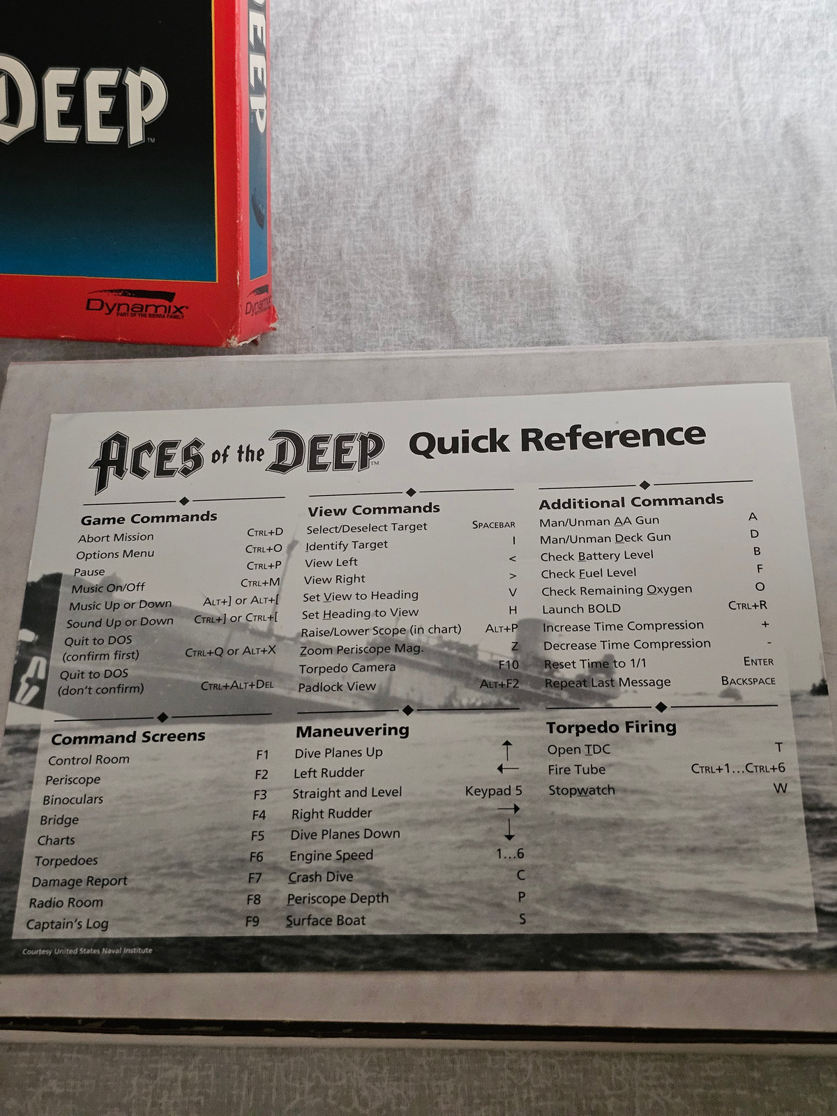 Aces of the Deep Big Box PC Game - Command Edition - WWII German U-Boat Submarine Simulation - Dynamix Sierra 1994/95 Rare Vintage Complete