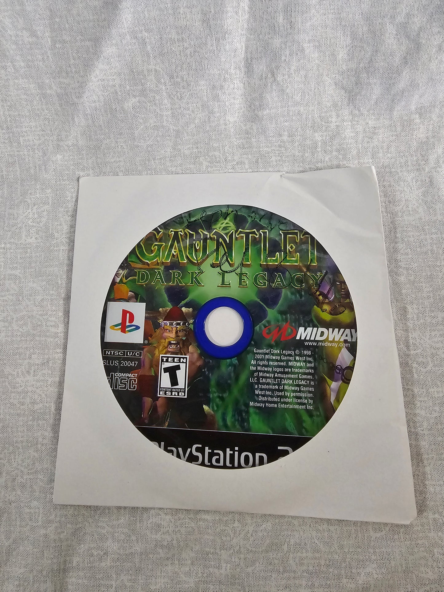 Gauntlet: Dark Legacy (Sony PlayStation 2, PS2, 2001) Disc Good
