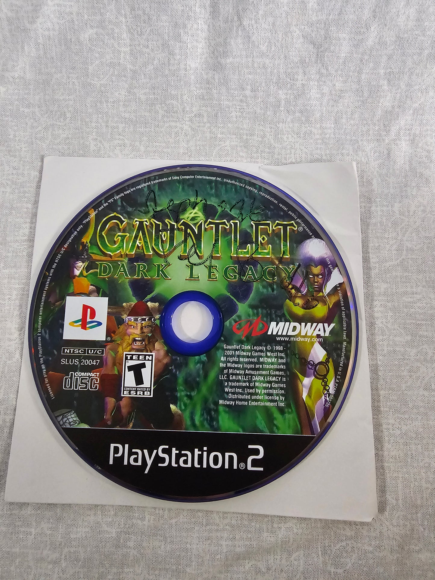 Gauntlet: Dark Legacy (Sony PlayStation 2, PS2, 2001) Disc Good