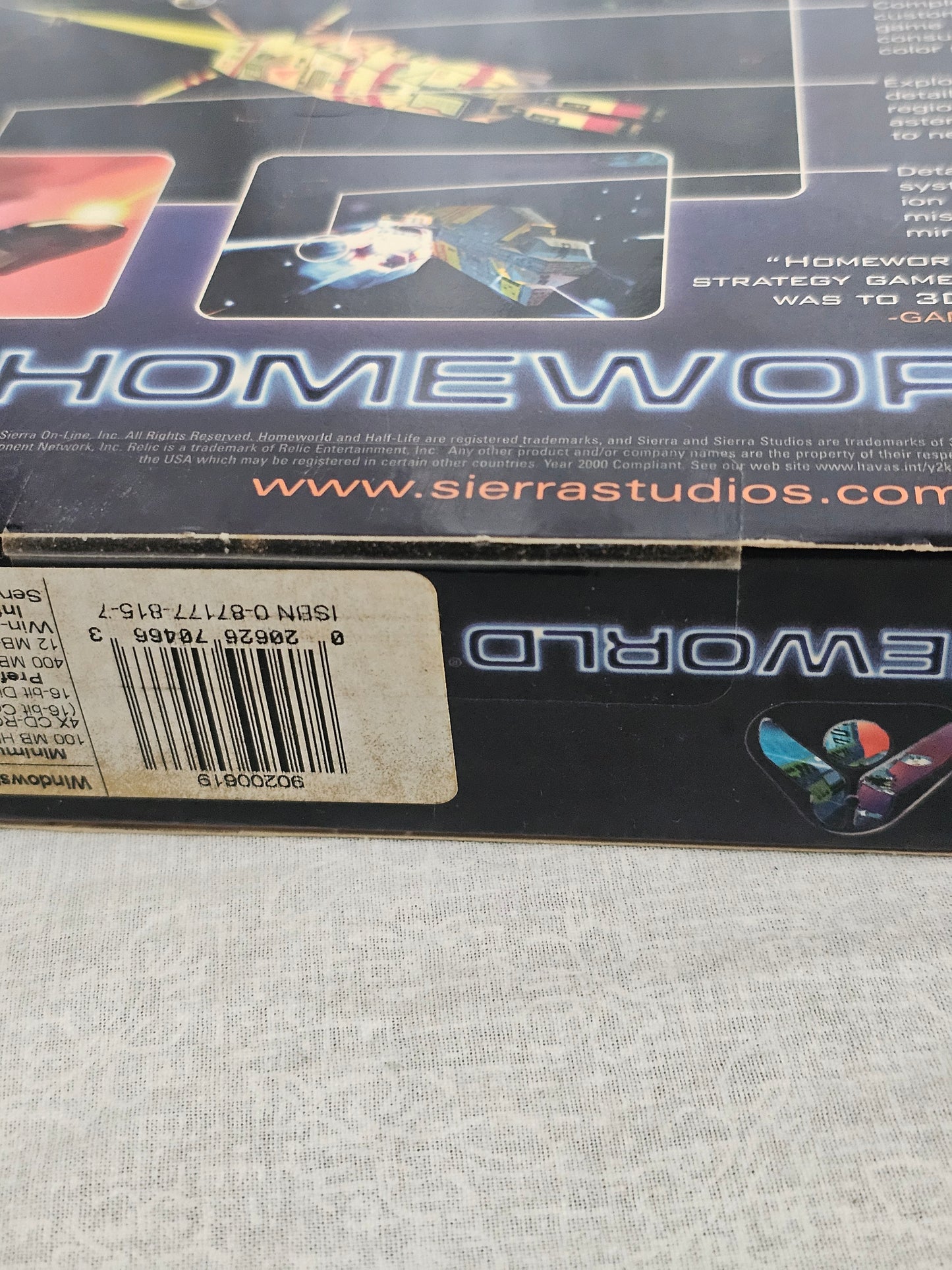 Homeworld PC Big Box 1999 Sierra / Relic Win 95/98/NT 3D RTS Game - New Sealed w/ YES Music Promo Sticker - Rare Vintage