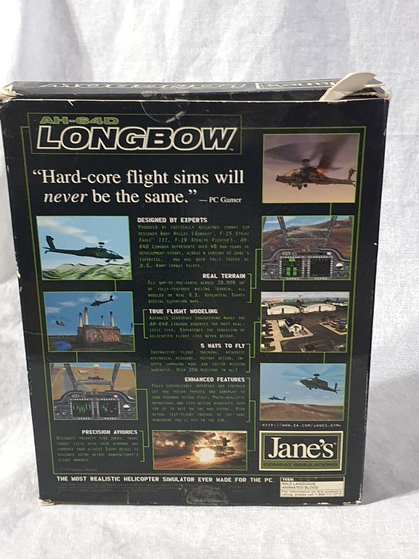 Jane's AH-64D Longbow Limited Edition Big Box PC 1997 CD ROM Classics Complete - Manual, Registration Card & Inserts Included