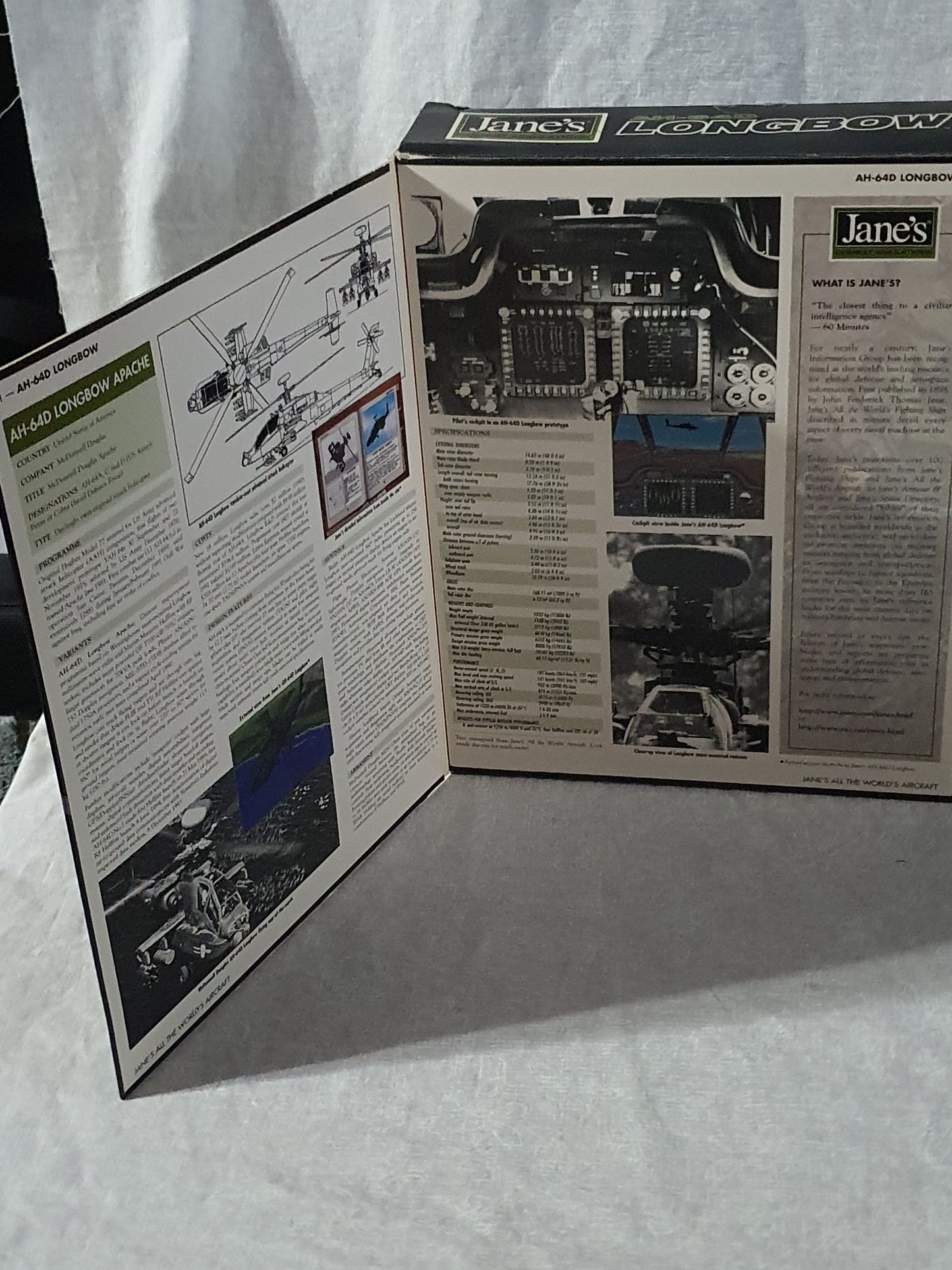 Jane's AH-64D Longbow Limited Edition Big Box PC 1997 CD ROM Classics Complete - Manual, Registration Card & Inserts Included