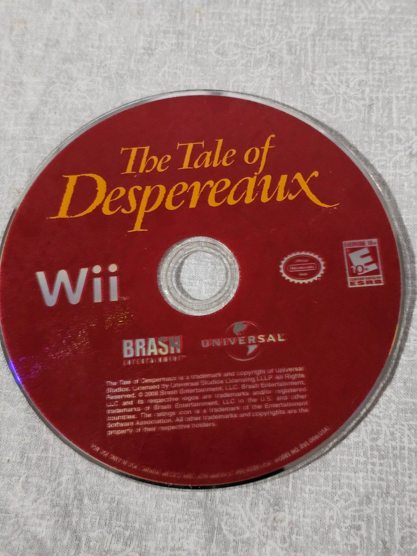The Tale of Despereaux Nintendo Wii 2008 Complete Tested Works CIB With Manual - Movie Tie-In Adventure Platformer Kids Family Game