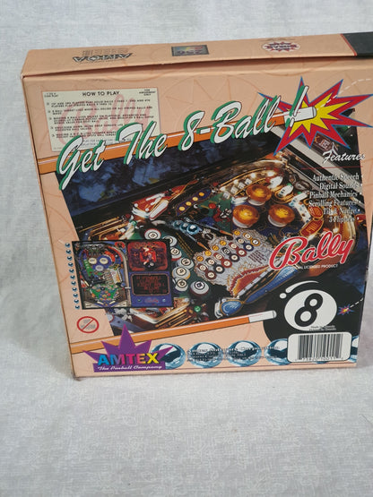Bally Eight Ball Deluxe Pinball Game Amtex Broderbund MAC Apple Computer Big Box - 3 Diskettes, Pristine Registration Card Included Complete