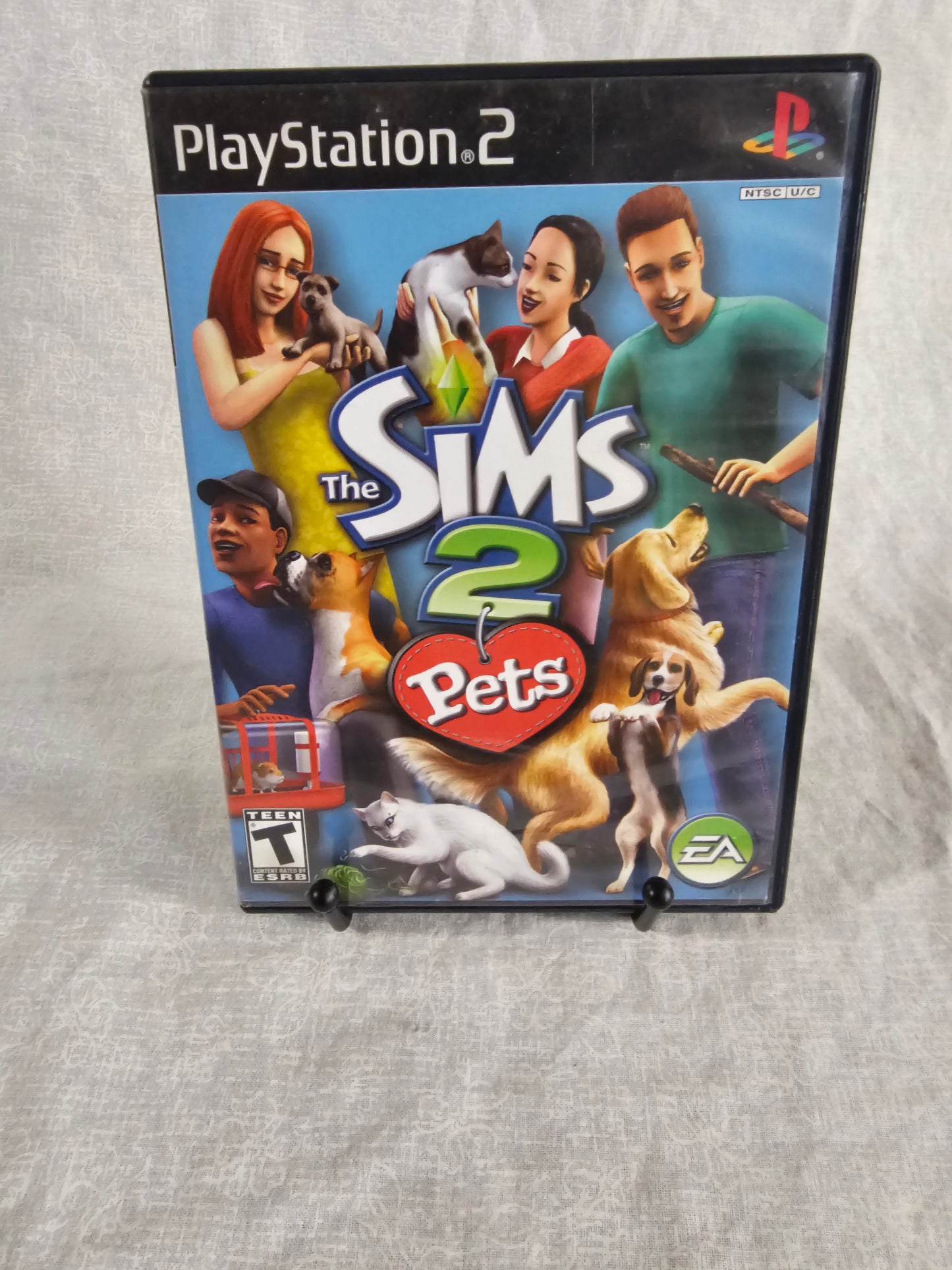 The Sims 2 Pets PS2 PlayStation 2 2005 Complete W/ Manual CIB Disc Good Tested Works - Case Manual Disc - EA Simulation Game