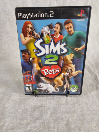 The Sims 2 Pets PS2 PlayStation 2 2005 Complete W/ Manual CIB Disc Good Tested Works - Case Manual Disc - EA Simulation Game