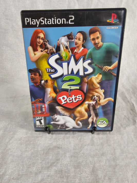The Sims 2 Pets PS2 PlayStation 2 2005 Complete W/ Manual CIB Disc Good Tested Works - Case Manual Disc - EA Simulation Game