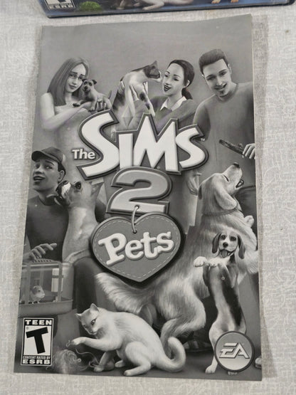The Sims 2 Pets PS2 PlayStation 2 2005 Complete W/ Manual CIB Disc Good Tested Works - Case Manual Disc - EA Simulation Game