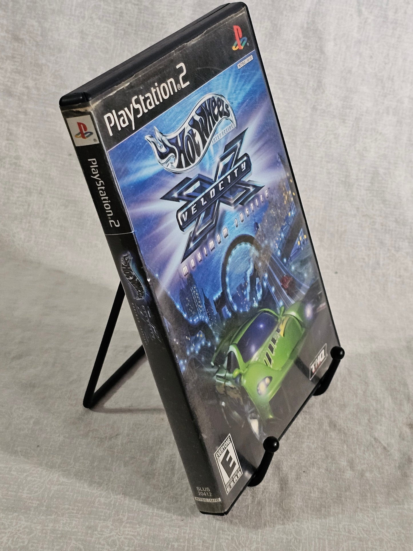 Hot Wheels Velocity X Maximum Justice Sony PS2 2002 CIB w/ Manual Registration Card - Complete Case Manual - Racing Battle Game Tested