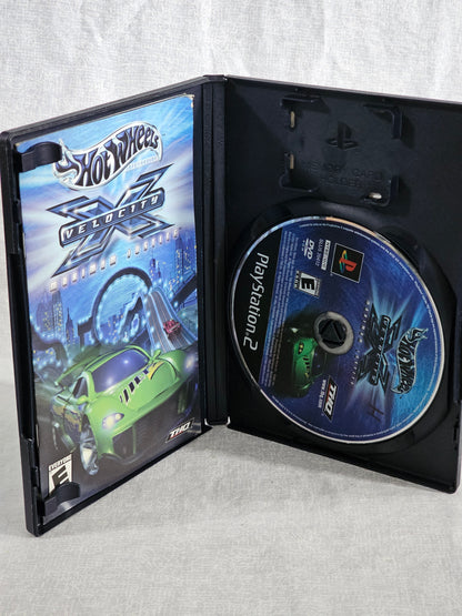 Hot Wheels Velocity X Maximum Justice Sony PS2 2002 CIB w/ Manual Registration Card - Complete Case Manual - Racing Battle Game Tested