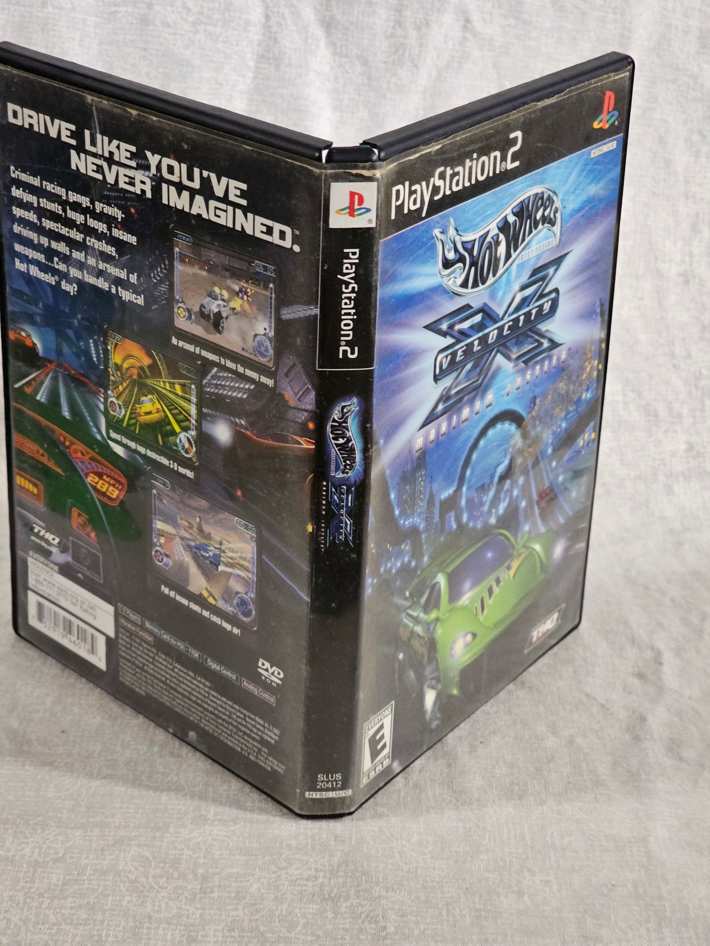 Hot Wheels Velocity X Maximum Justice Sony PS2 2002 CIB w/ Manual Registration Card - Complete Case Manual - Racing Battle Game Tested