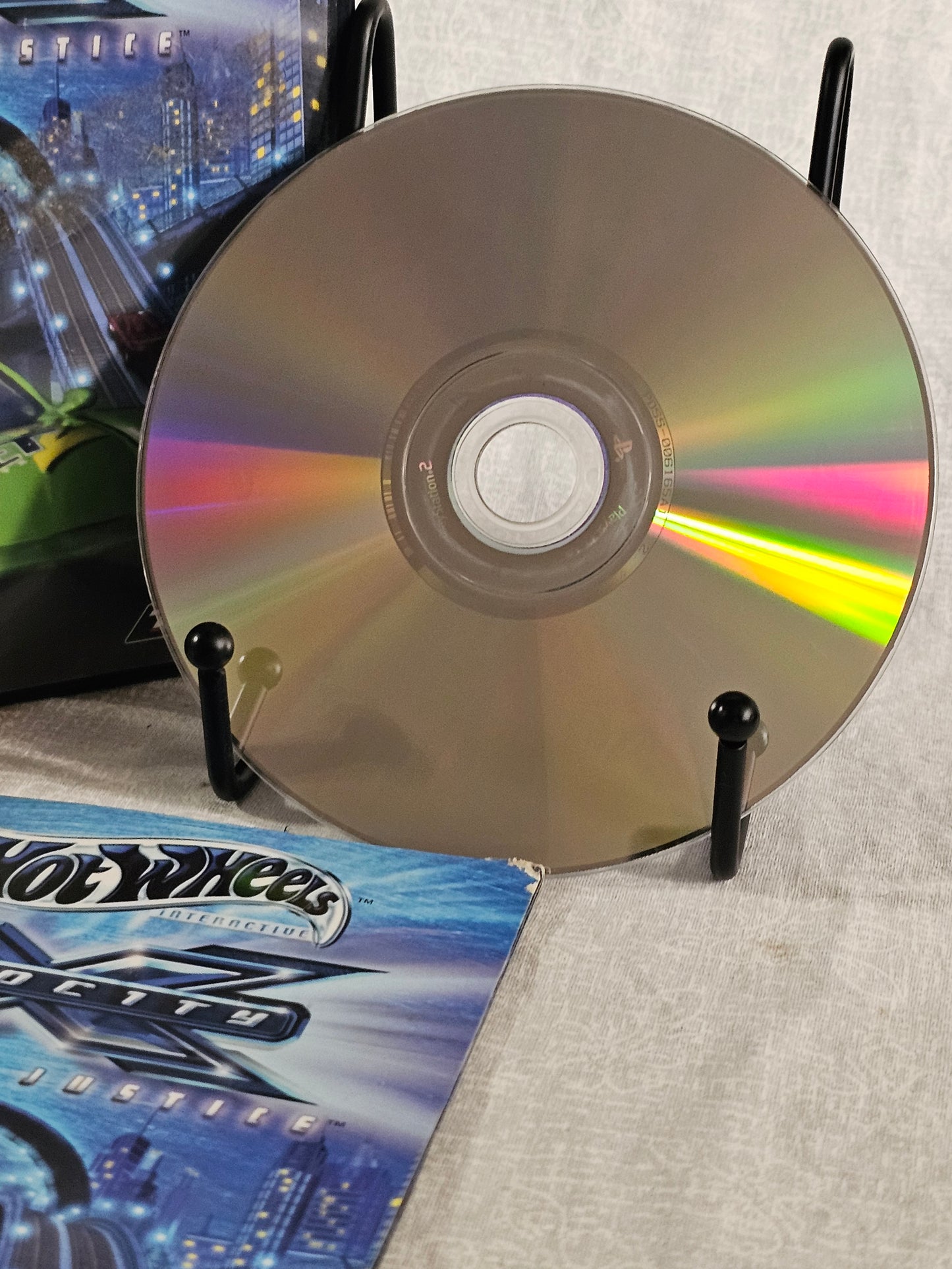 Hot Wheels Velocity X Maximum Justice Sony PS2 2002 CIB w/ Manual Registration Card - Complete Case Manual - Racing Battle Game Tested