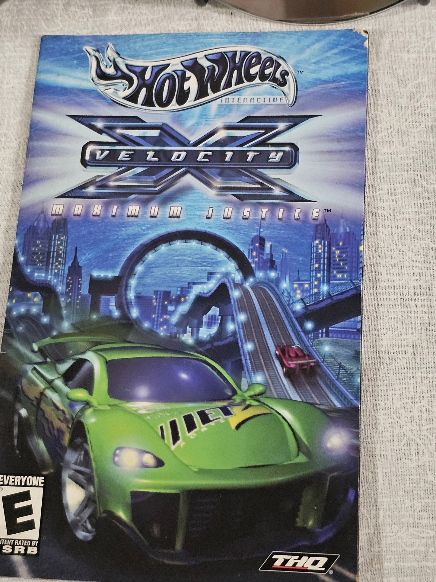 Hot Wheels Velocity X Maximum Justice Sony PS2 2002 CIB w/ Manual Registration Card - Complete Case Manual - Racing Battle Game Tested