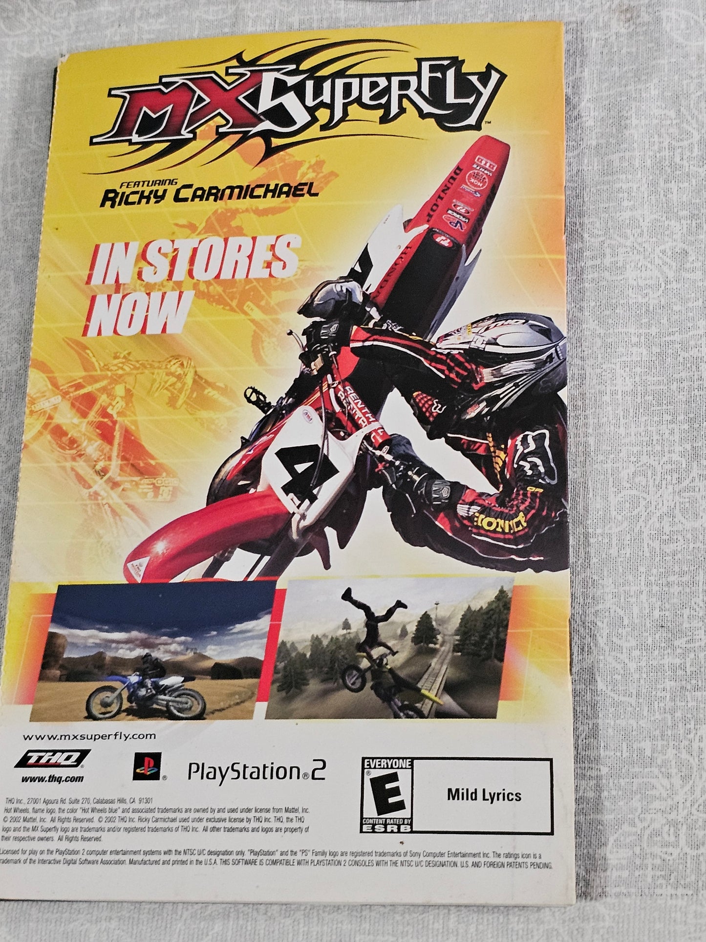 Hot Wheels Velocity X Maximum Justice Sony PS2 2002 CIB w/ Manual Registration Card - Complete Case Manual - Racing Battle Game Tested
