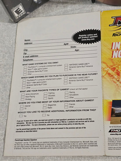 Hot Wheels Velocity X Maximum Justice Sony PS2 2002 CIB w/ Manual Registration Card - Complete Case Manual - Racing Battle Game Tested