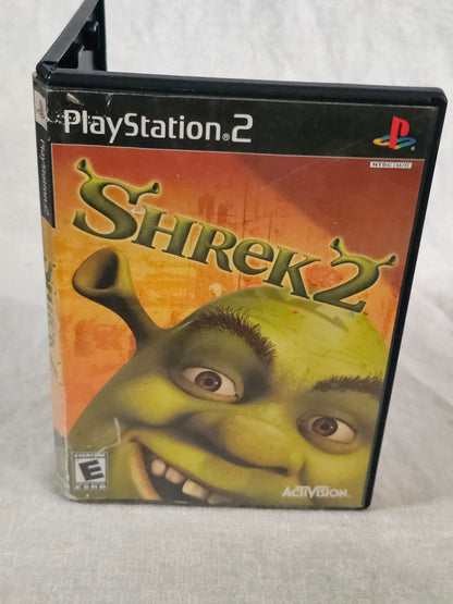 Shrek 2 Sony PlayStation 2 PS2 2004 Complete Black Label 1st Print - Case Manual Disc - Tested & Works - DreamWorks Game