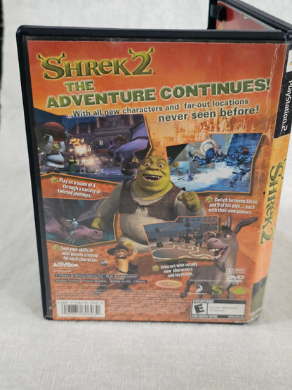 Shrek 2 Sony PlayStation 2 PS2 2004 Complete Black Label 1st Print - Case Manual Disc - Tested & Works - DreamWorks Game